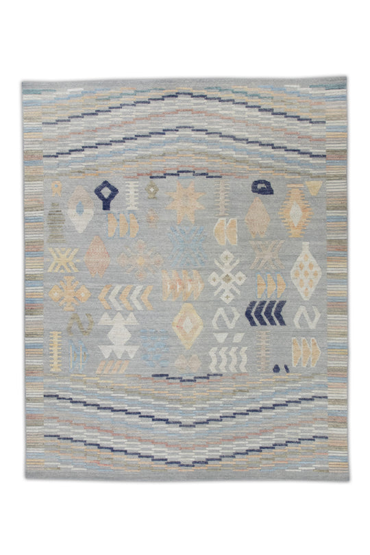 #6007 Oriental Flat Weave Turkish Kilim 8'10" x 10'8"