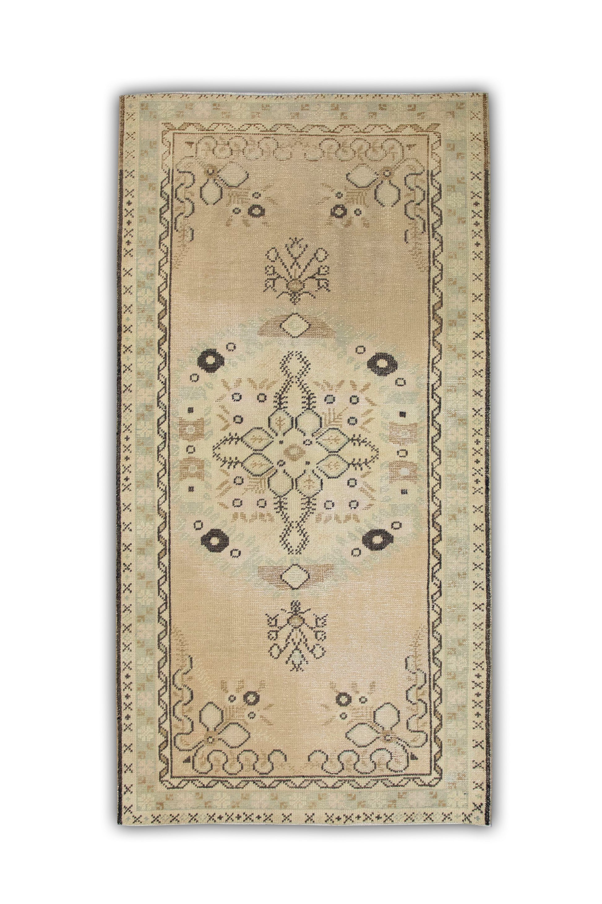Turkish Vintage Anatolian Runner Rug 3'4" x 6'7" #185