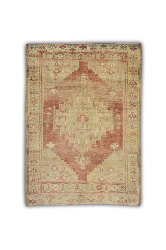 #286 Turkish Vintage Anatolian Rug  4'1" x 5'9"