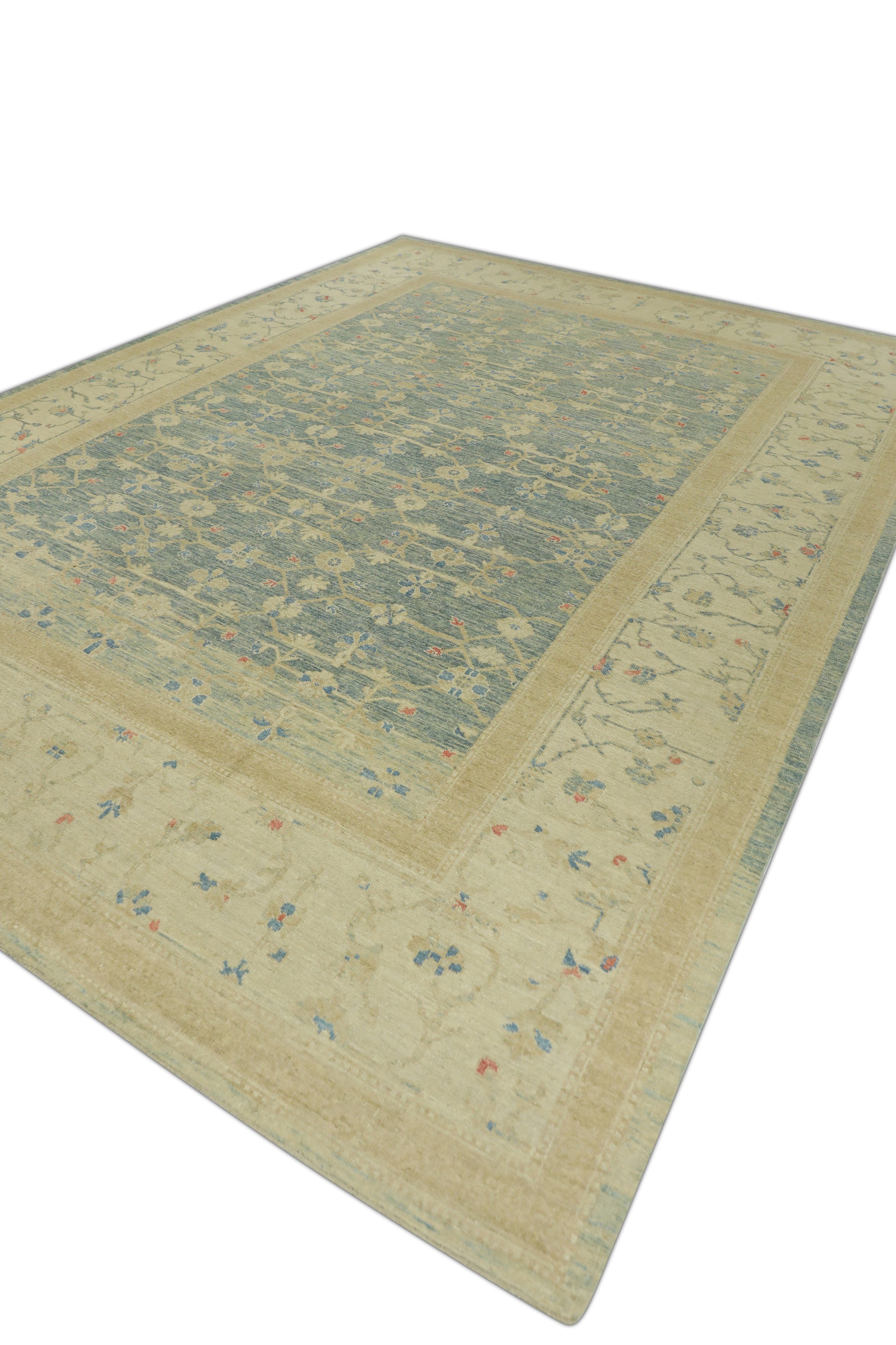 Turkish Antique Look Oushak Rug 10'2" x 13'9"  #11