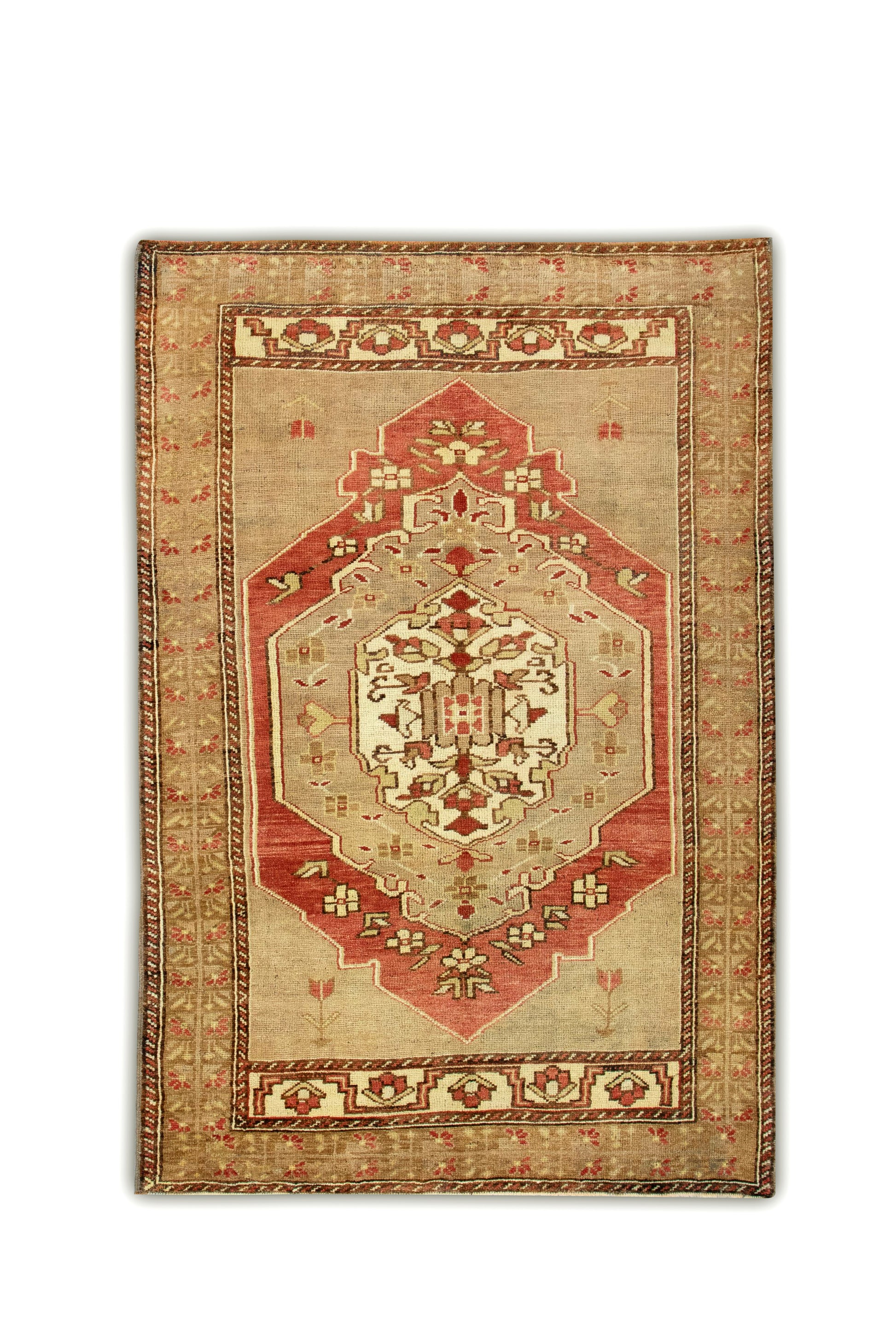 Turkish Vintage Anatolian Rug  4'1" x 6'2" #130
