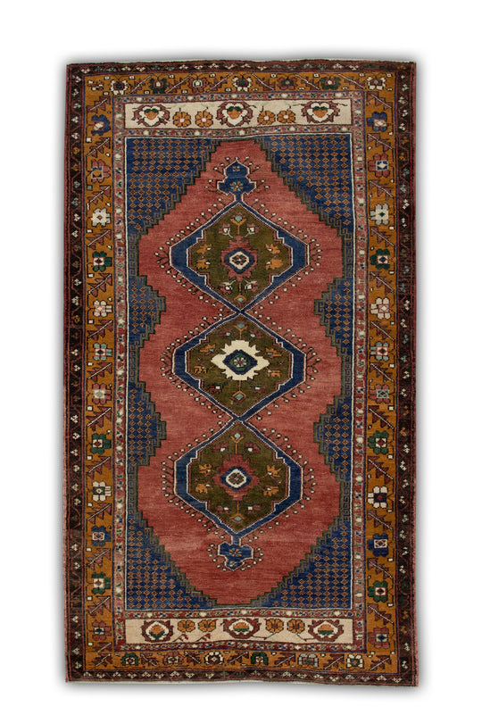 #200 Turkish Vintage Anatolian Rug  3'7" x 6'9"