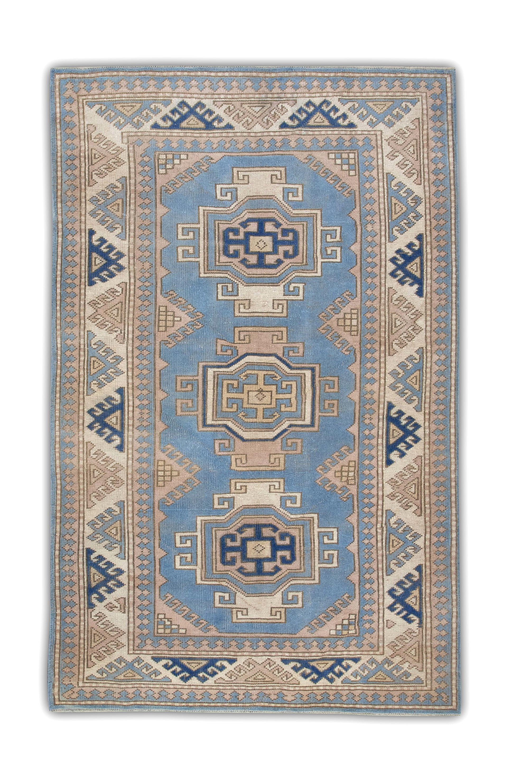 Turkish Vintage Anatolian Rug  4'4" x 6'9" #604