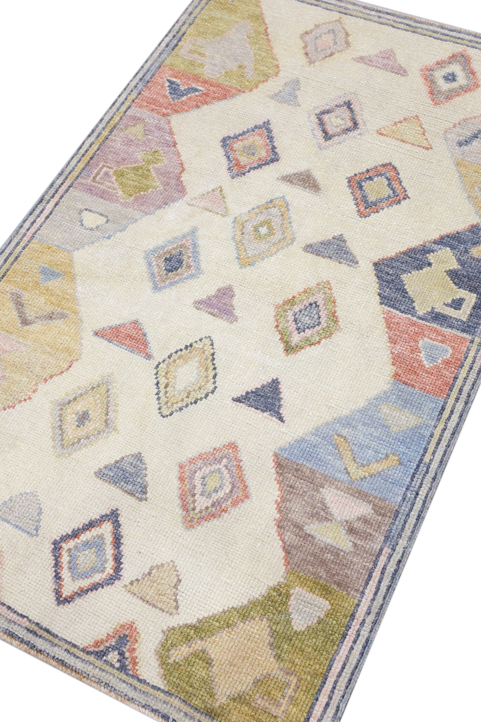 Turkish Oushak Rug 2'11" x 4'9" #4364