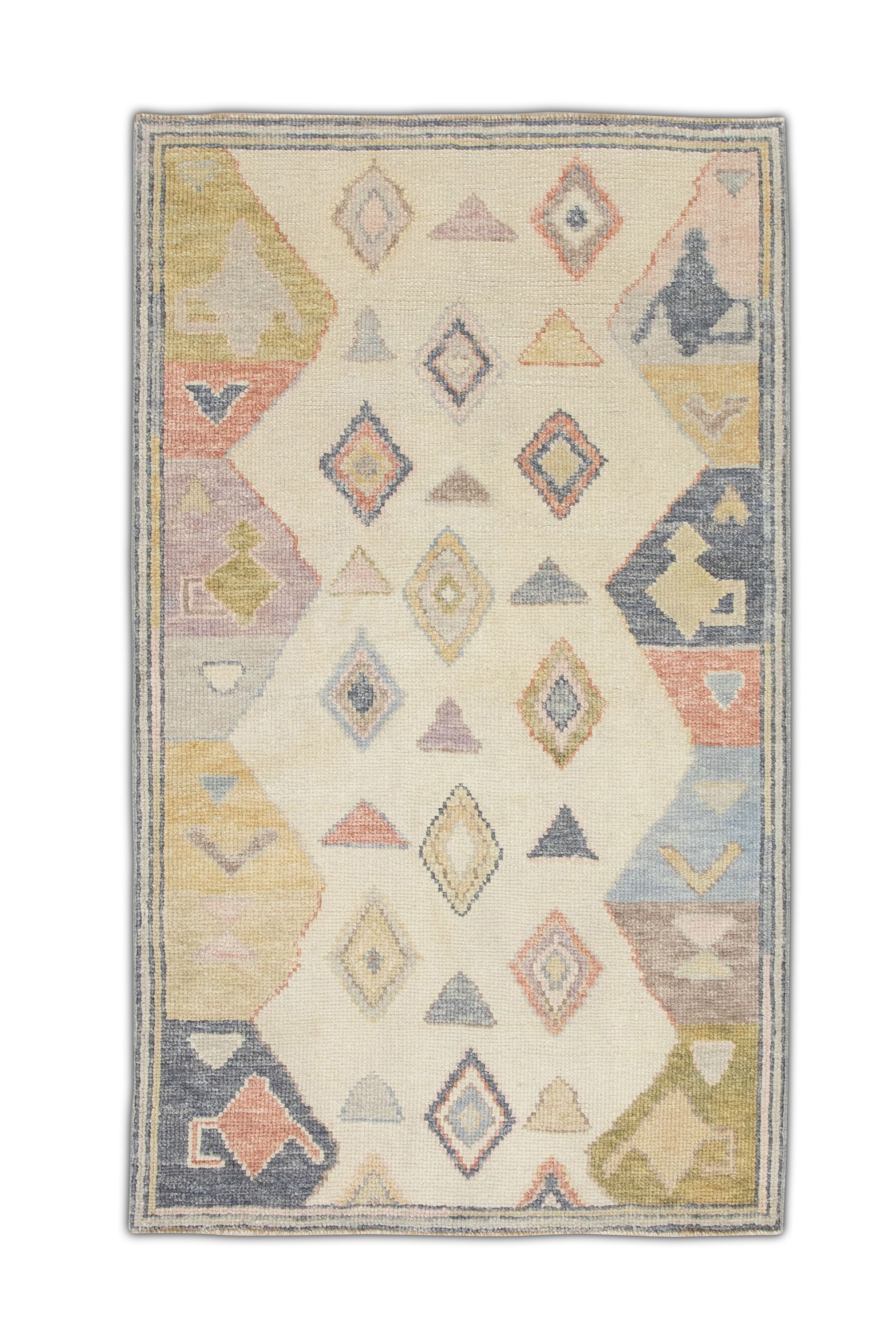 Turkish Oushak Rug 2'11" x 4'9" #4364
