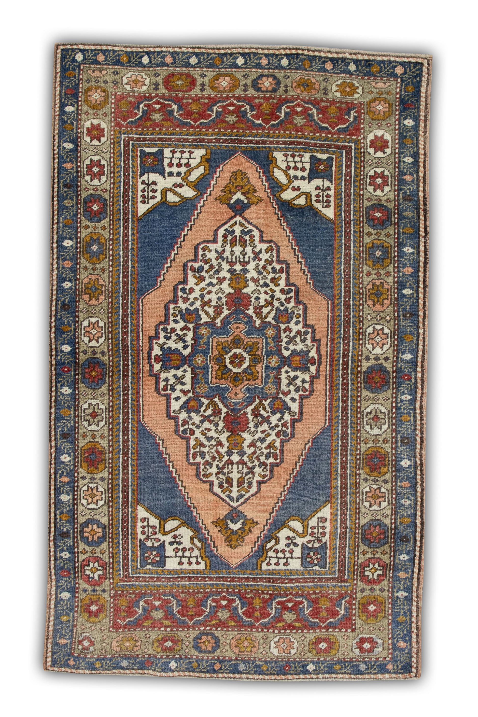 Turkish Vintage Anatolian Rug  3'8" x 5'11" #287