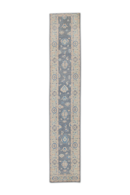 #1082 Turkish Oushak 2'11" x 17'