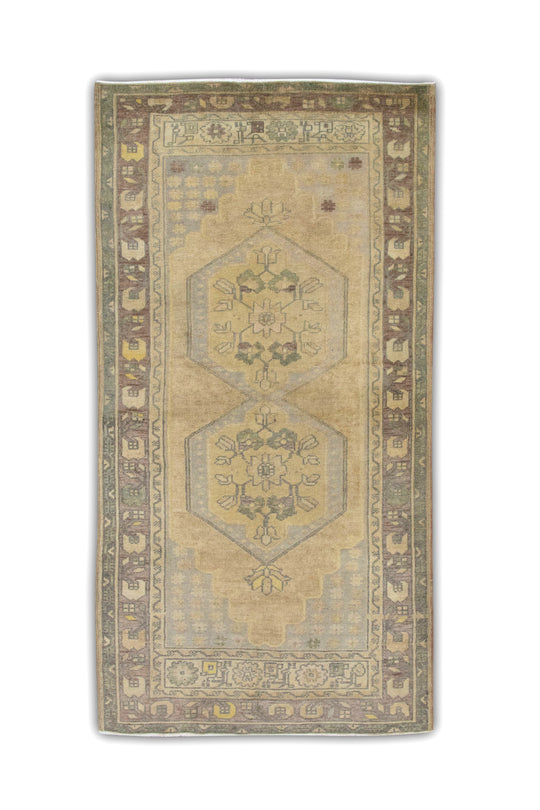 #215 Turkish Vintage Anatolian Rug  3'3" x 6'8"