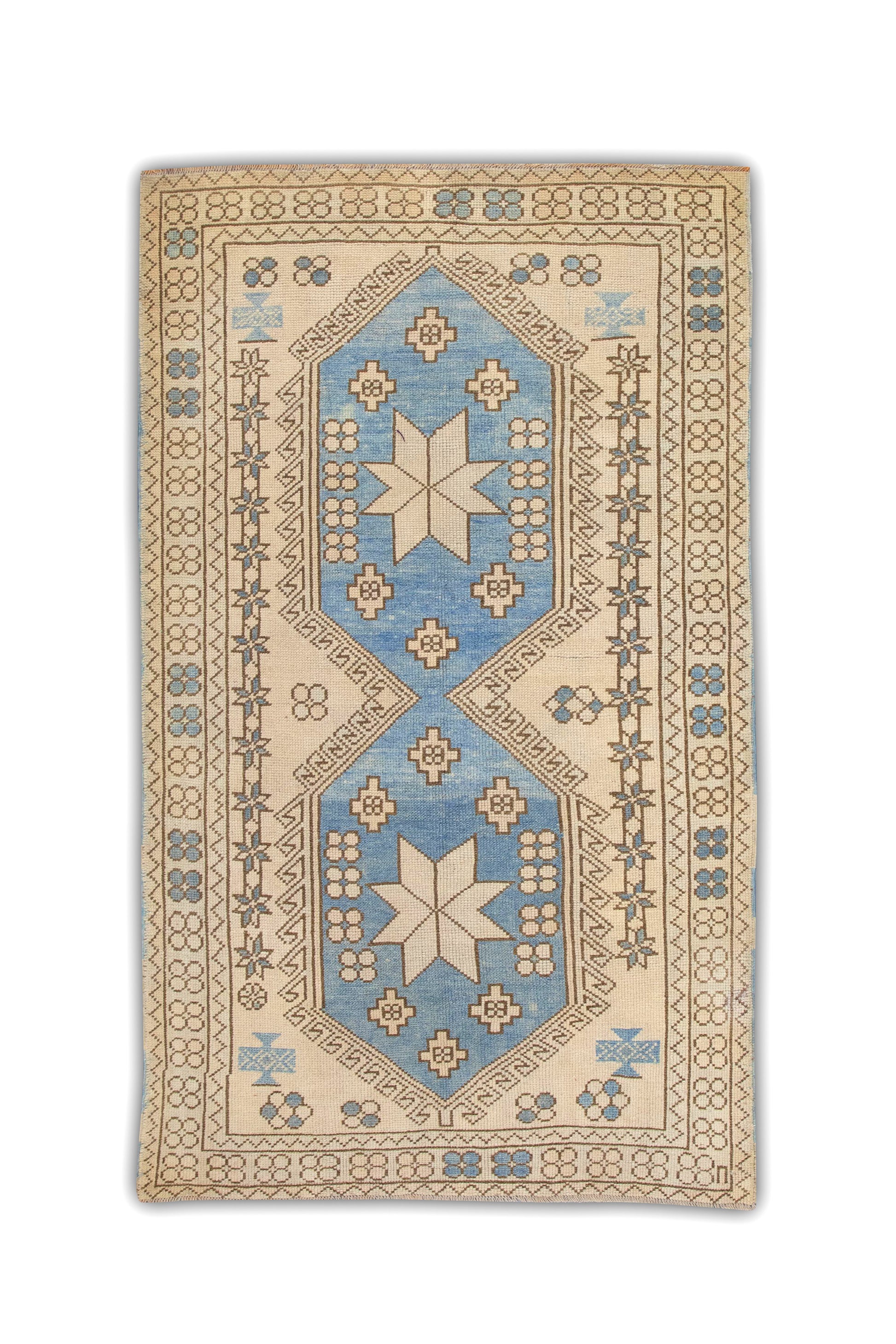 Turkish Vintage Anatolian Rug  4' x 6'5" #5006