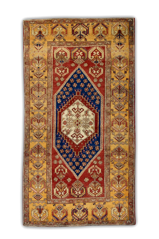 #96 Turkish Vintage Anatolian Rug  3'7" x 6'5"