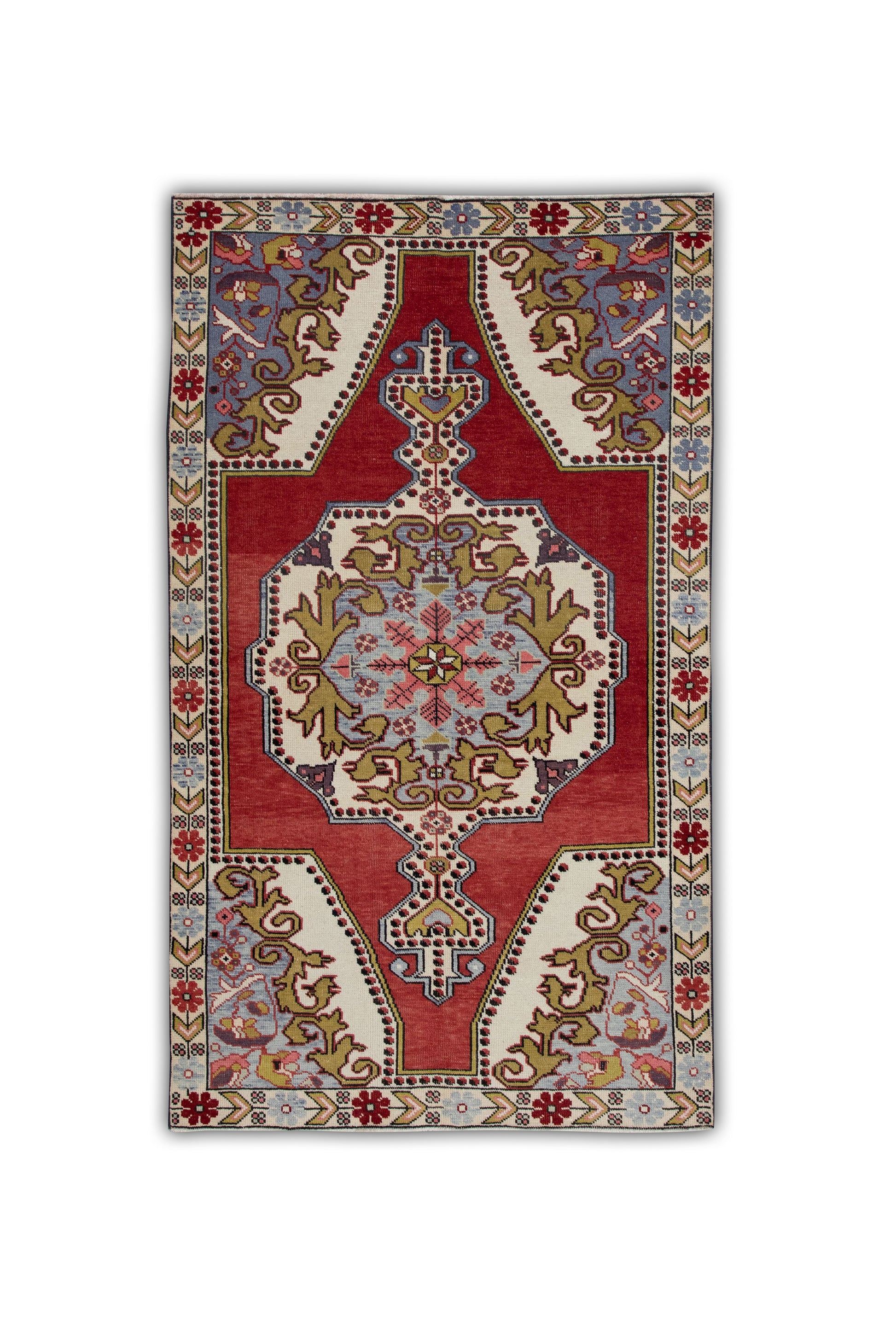 Turkish Vintage Anatolian Rug  4'1" x 7'1" #212