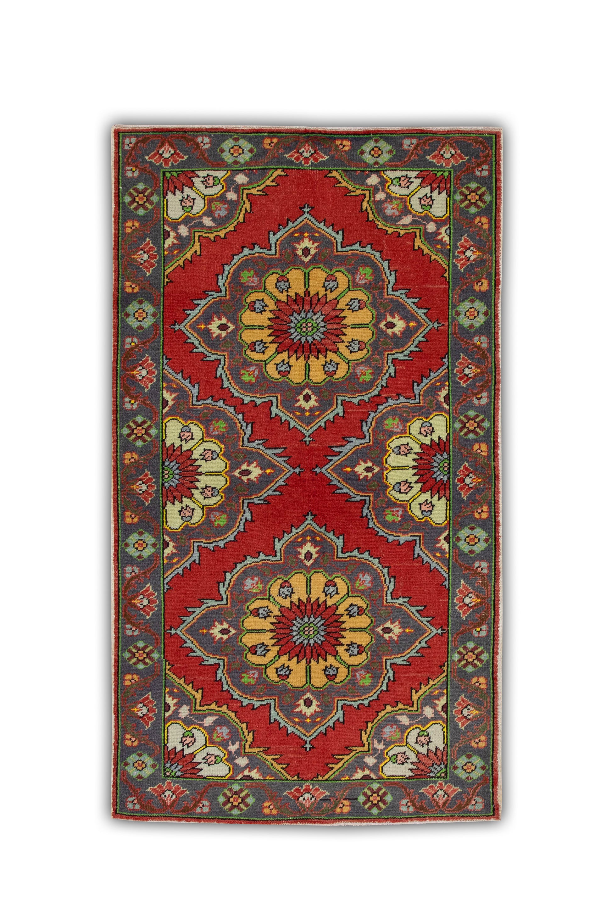 Turkish Vintage Anatolian Rug  3'6" x 6'4" #266