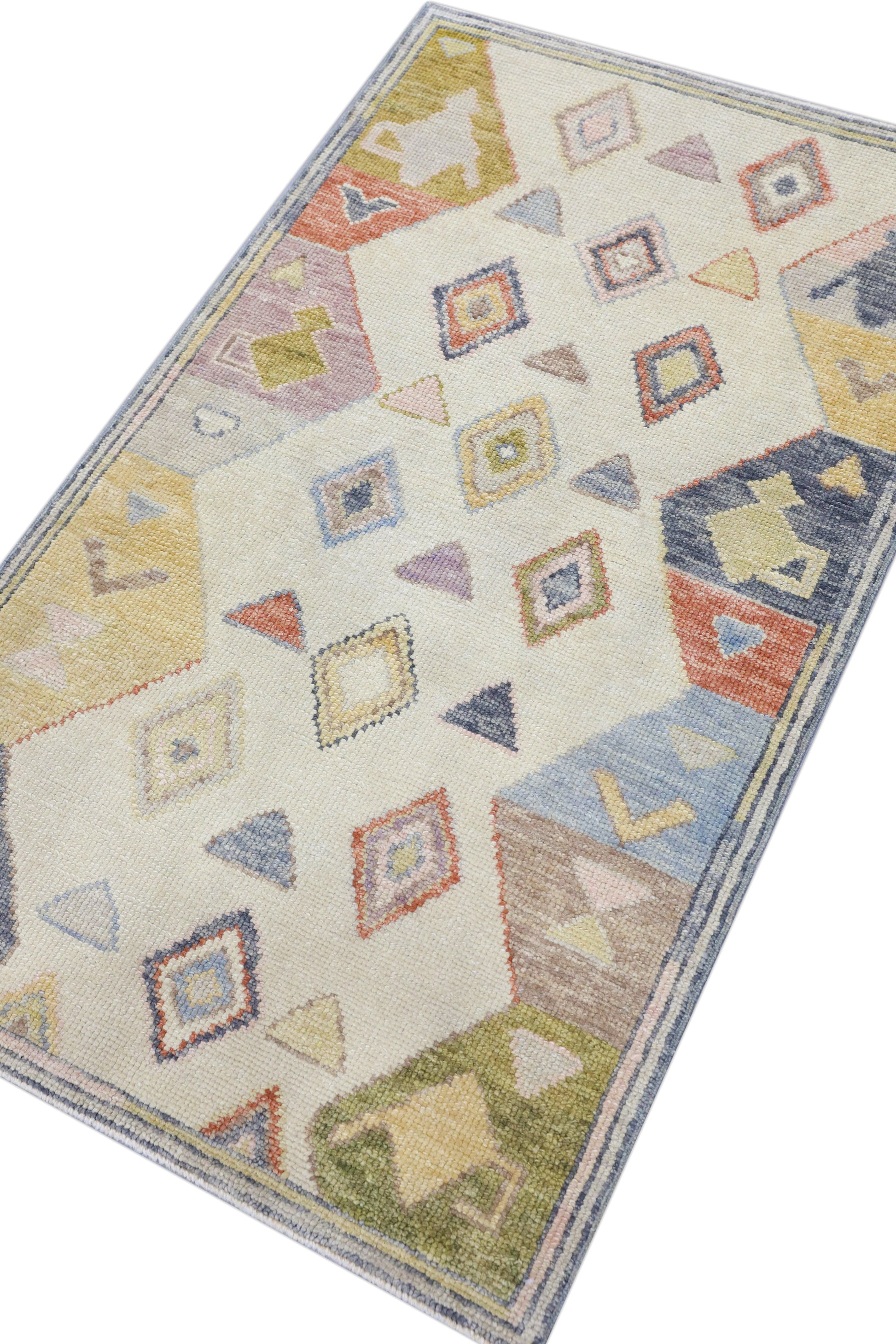 Turkish Oushak Rug 2'10" x 4'9" #4314