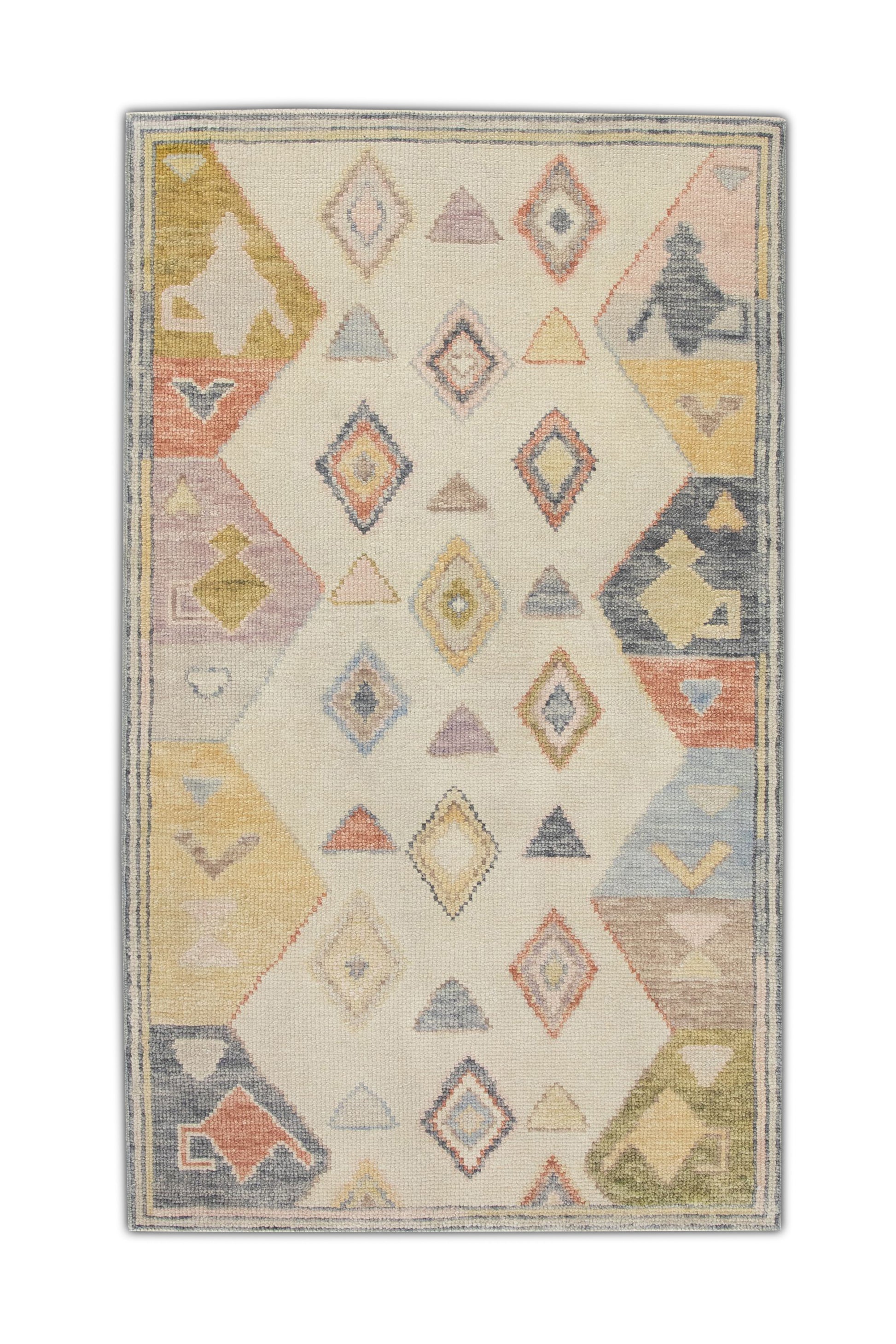 Turkish Oushak Rug 2'10" x 4'9" #4314