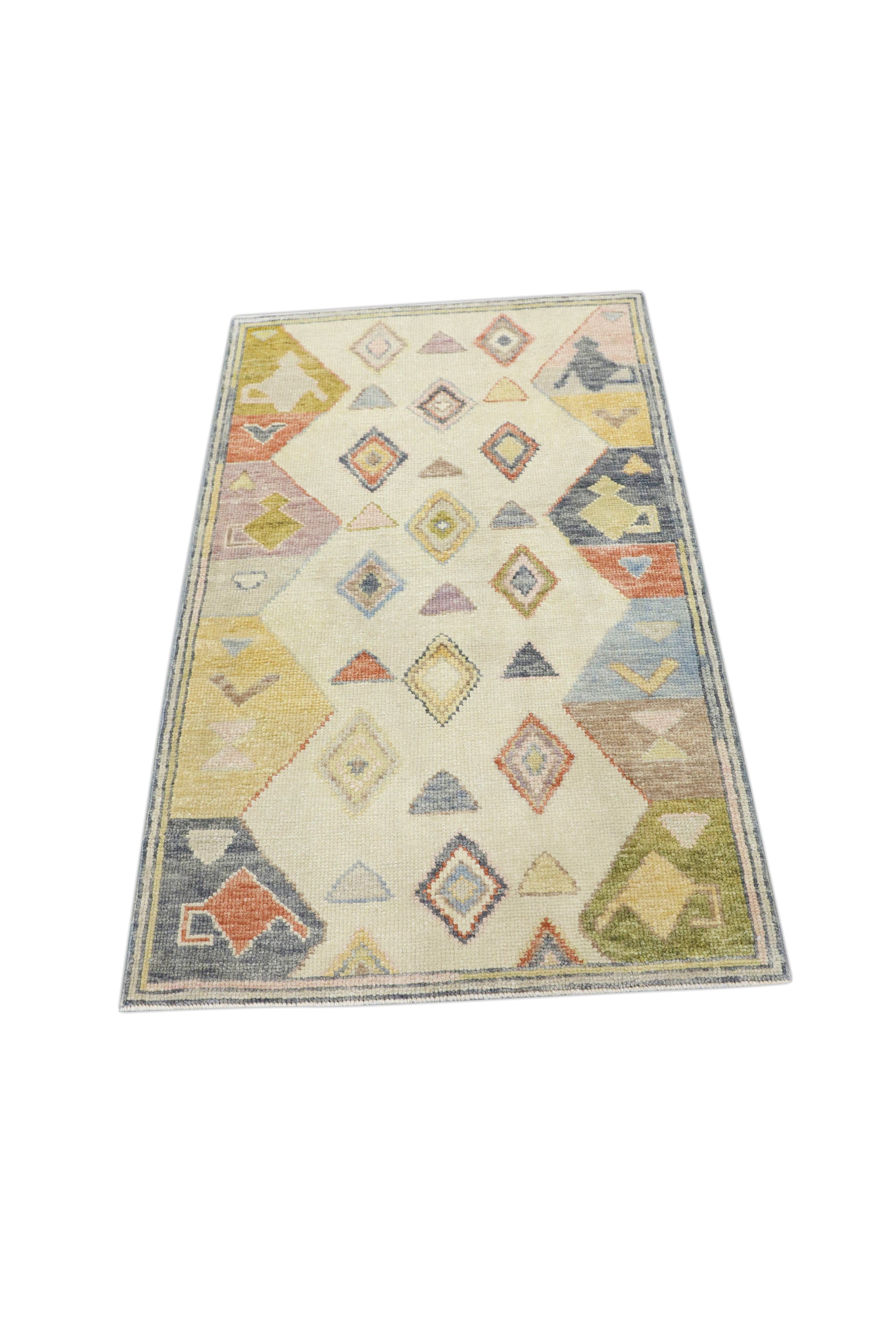 Turkish Oushak Rug 2'10" x 4'9" #4314