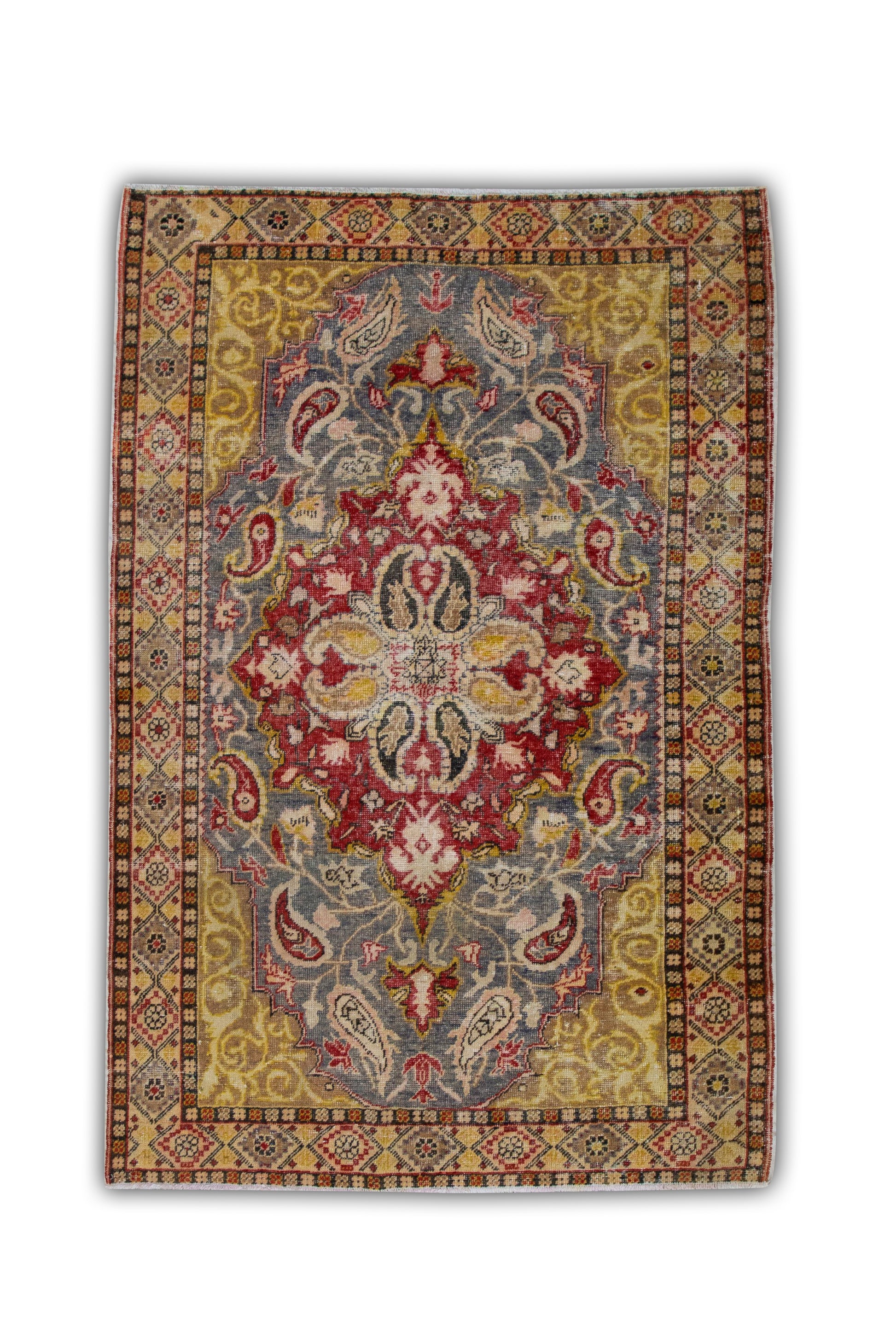 Turkish Vintage Anatolian Rug  4'4" x 6'4" #303