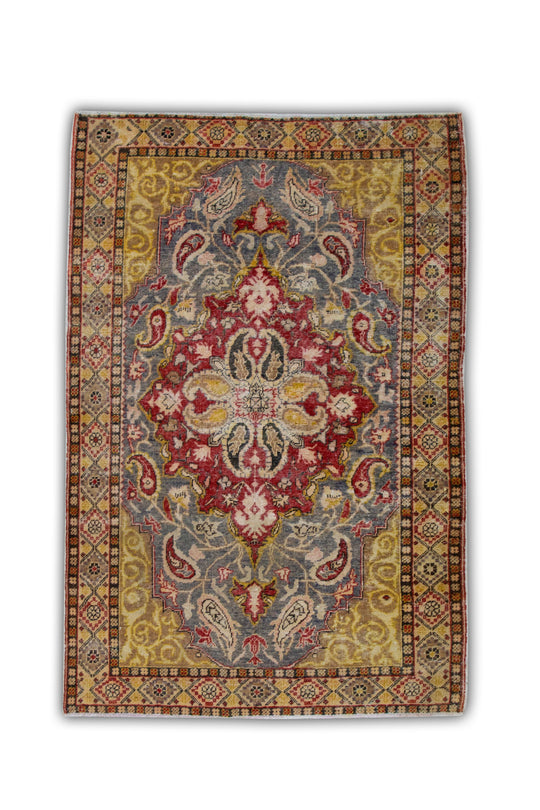 #303 Turkish Vintage Anatolian Rug  4'4" x 6'4"