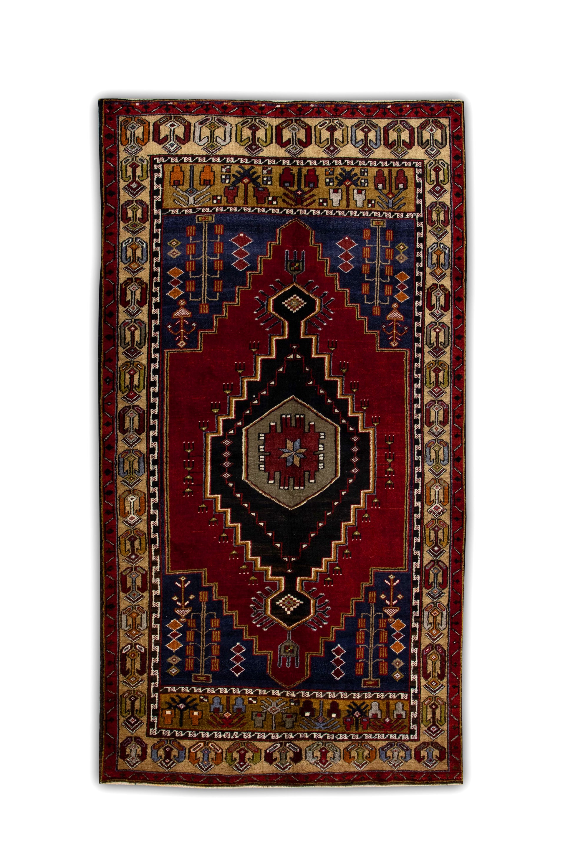Turkish Vintage Anatolian Rug  3'10" x 7'1" #314