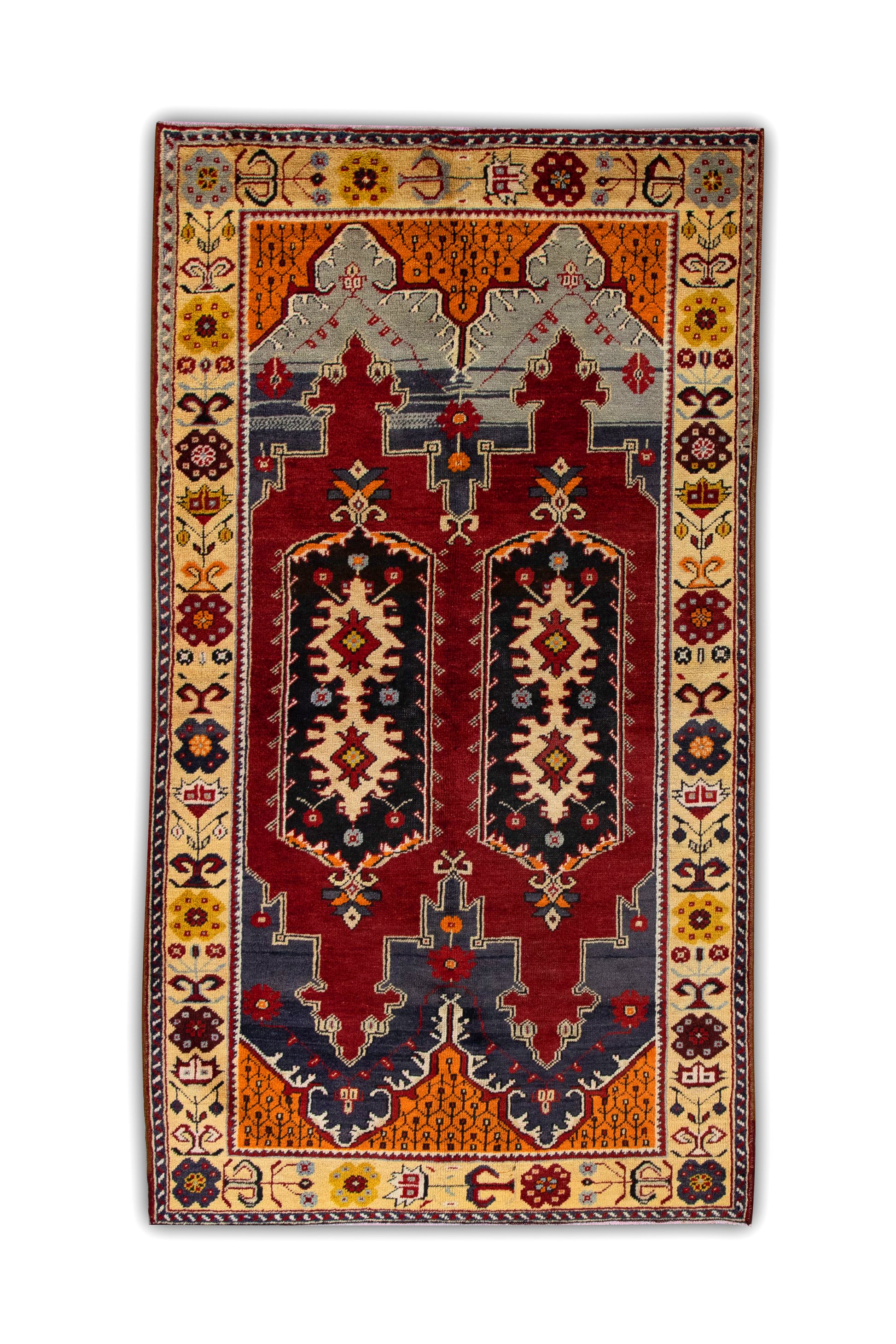 Turkish Vintage Anatolian Rug  3'9" x 6'7" #440