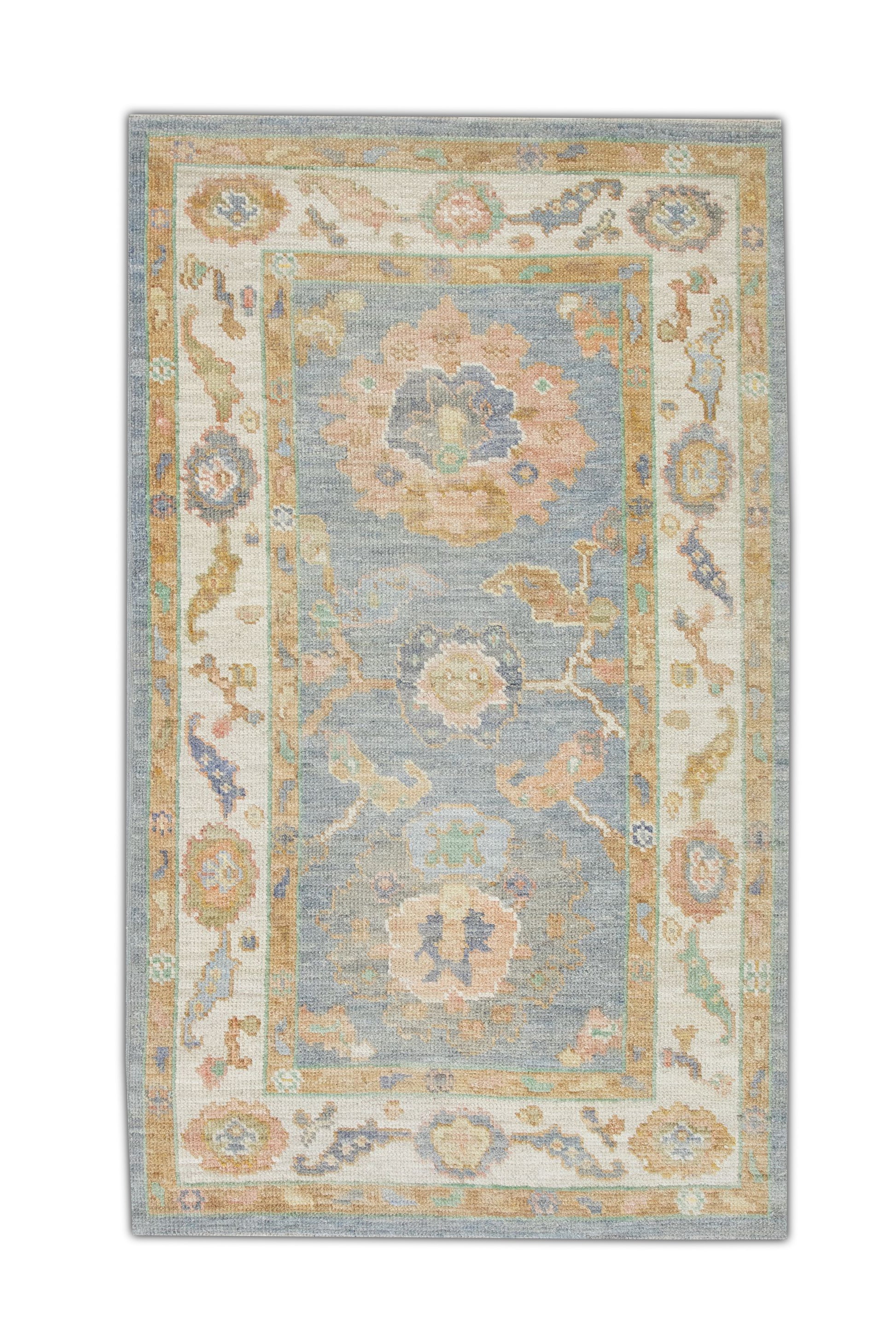 Turkish Oushak Rug 2'11" x 5' #4374