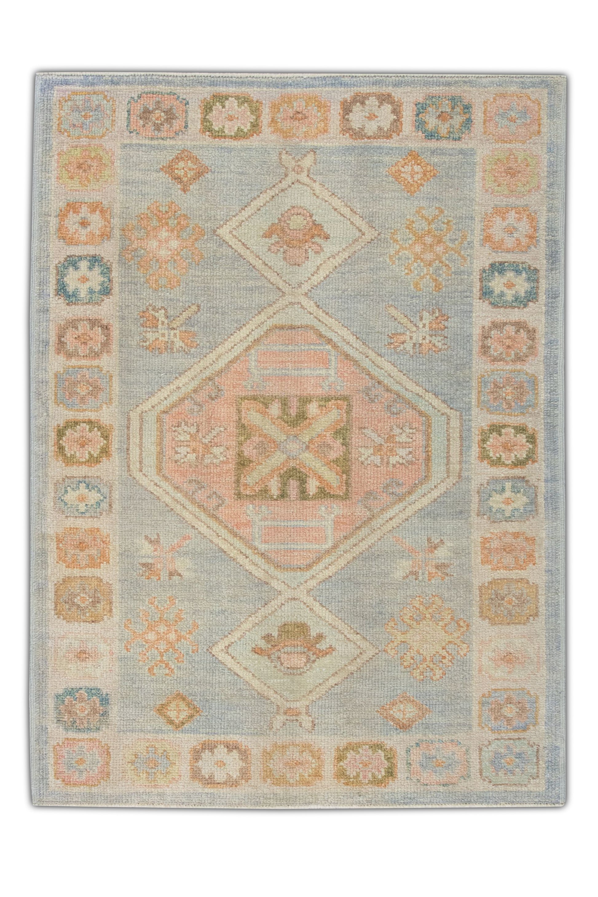 Turkish Oushak Rug 3'3" x 4'6" #4235