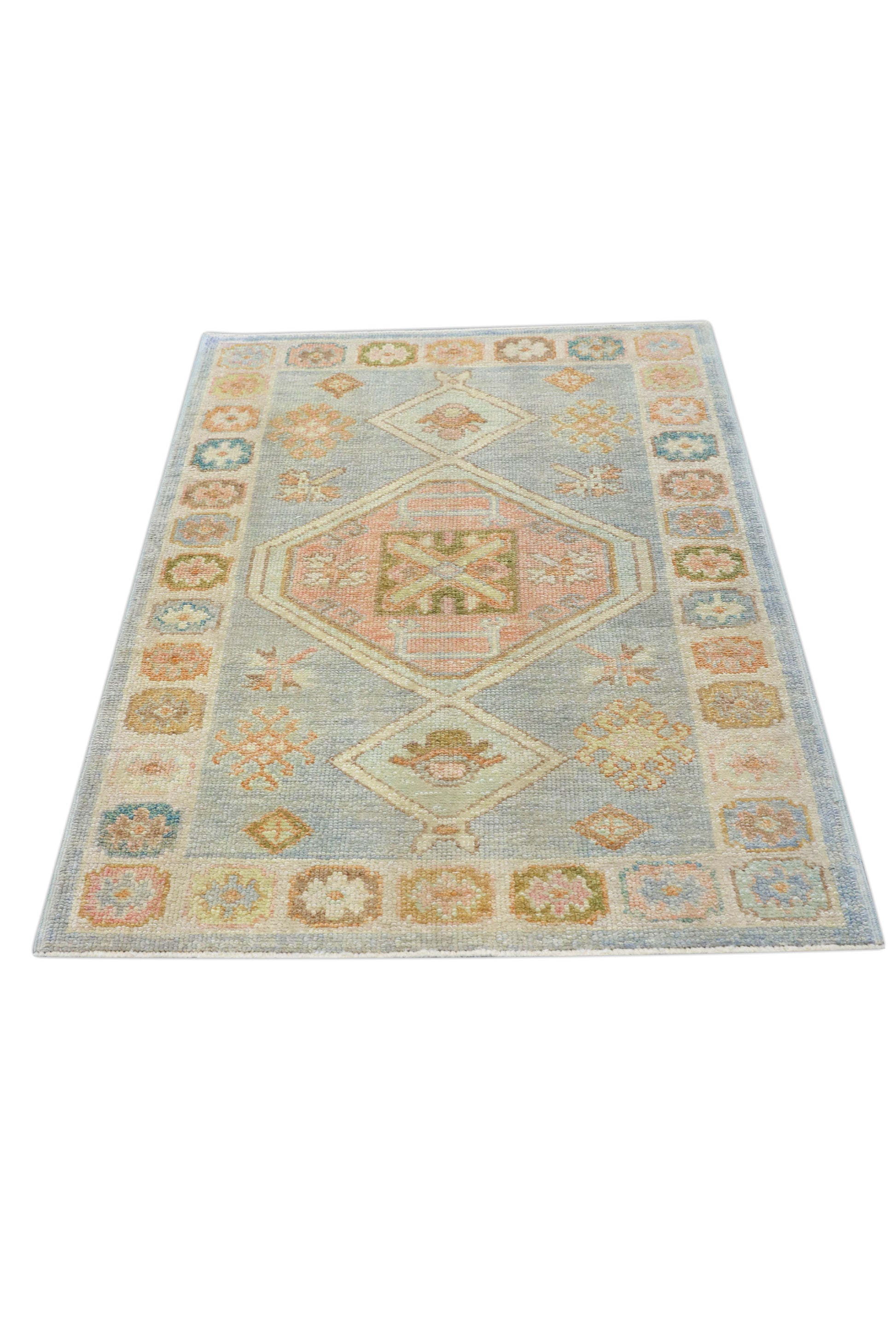 Turkish Oushak Rug 3'3" x 4'6" #4235
