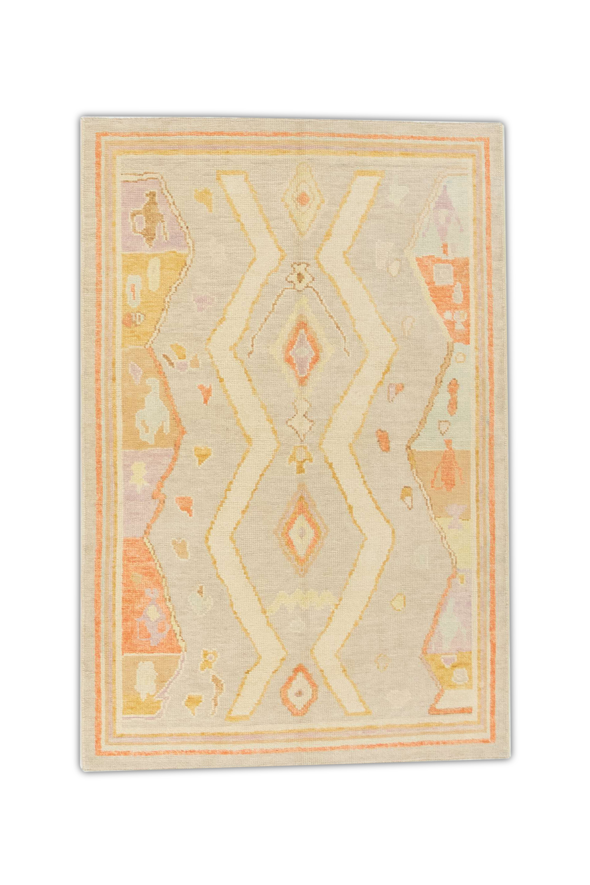 Turkish Oushak Rug 4'2" x 6'2" #327