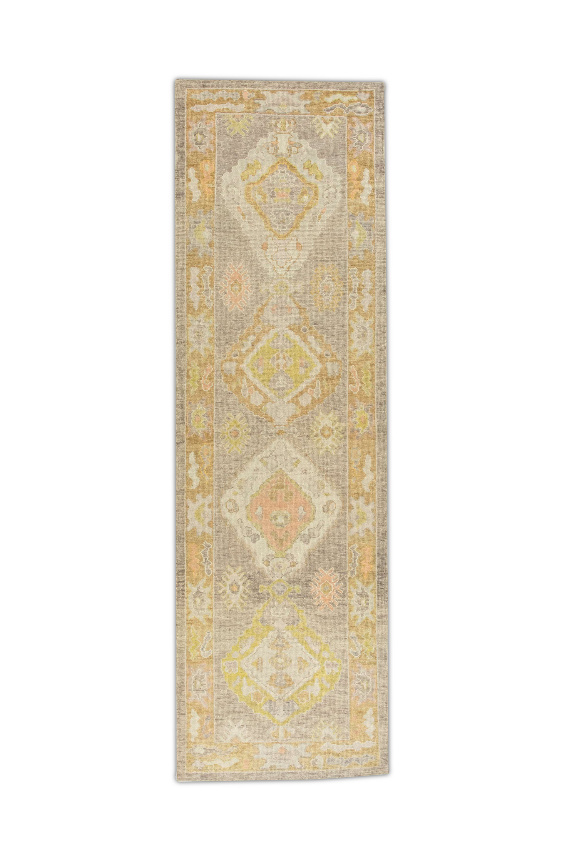 Turkish Oushak Rug 3' x 10'1" #1206
