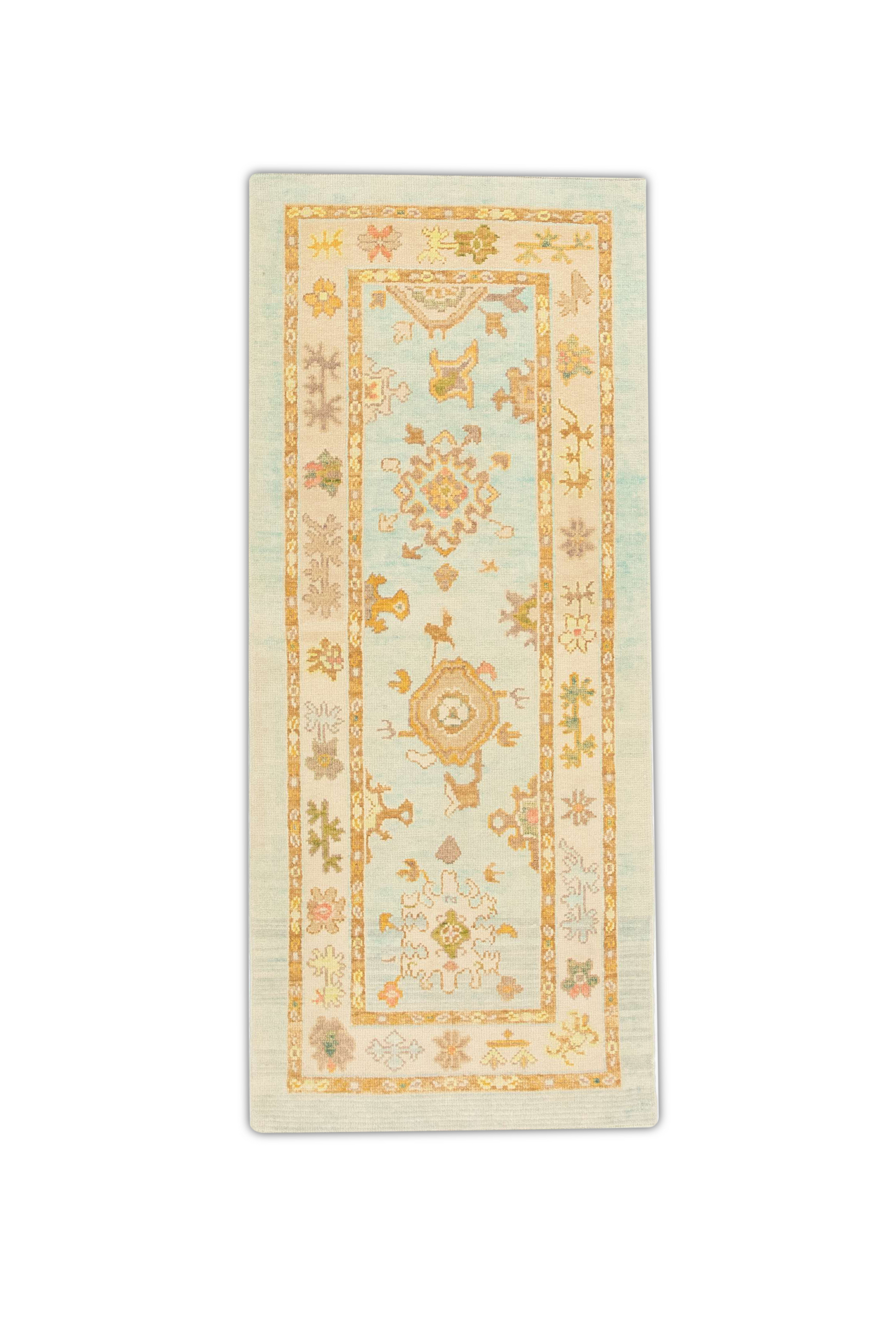 Turkish Oushak Rug 2'10" x 6'10" #1473