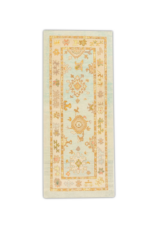 #1473 Turkish Oushak 2'10" x 6'10"