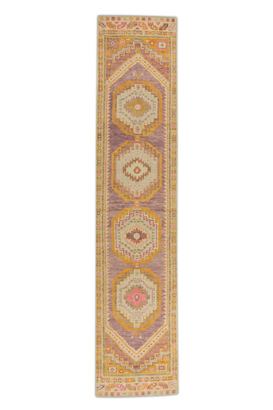 #663 Turkish Oushak 2'10" x 13'6"