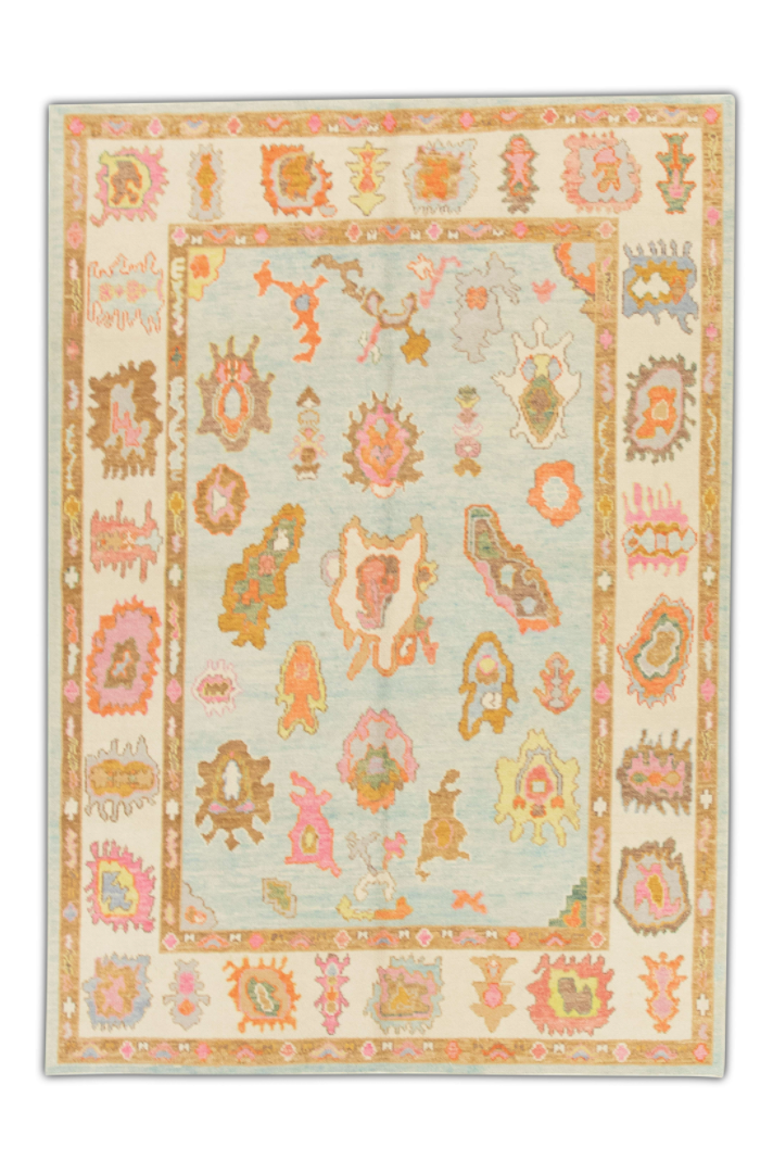 Turkish Oushak Rug 6'1" x 8'4" #427