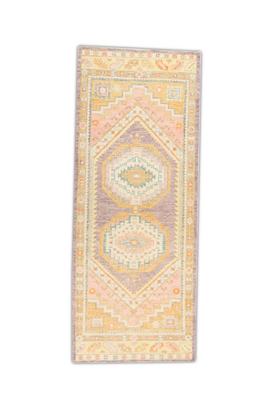 #909 Turkish Oushak 3' x 7'8"