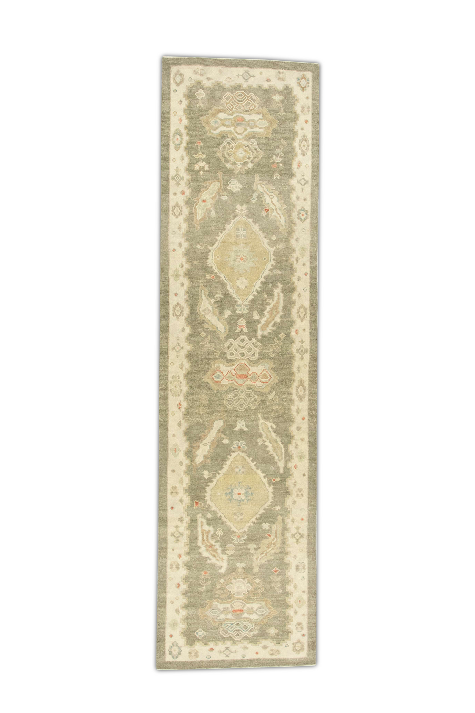 Turkish Oushak Rug 2'7" x 10'1" #745