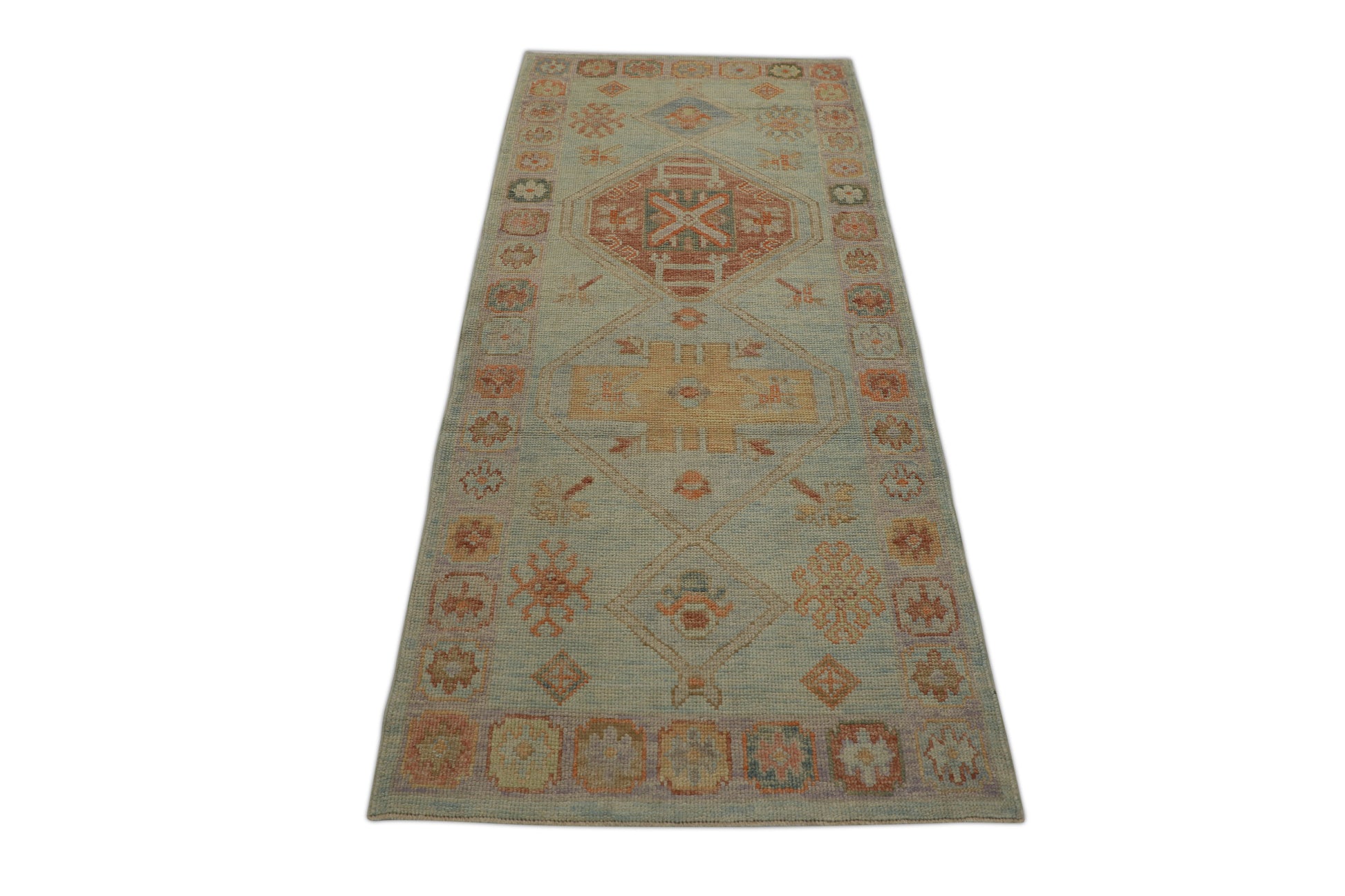 Turkish Oushak Rug 3'2" x 7' #2171
