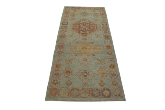 #2171 Turkish Oushak 3'2" x 7'
