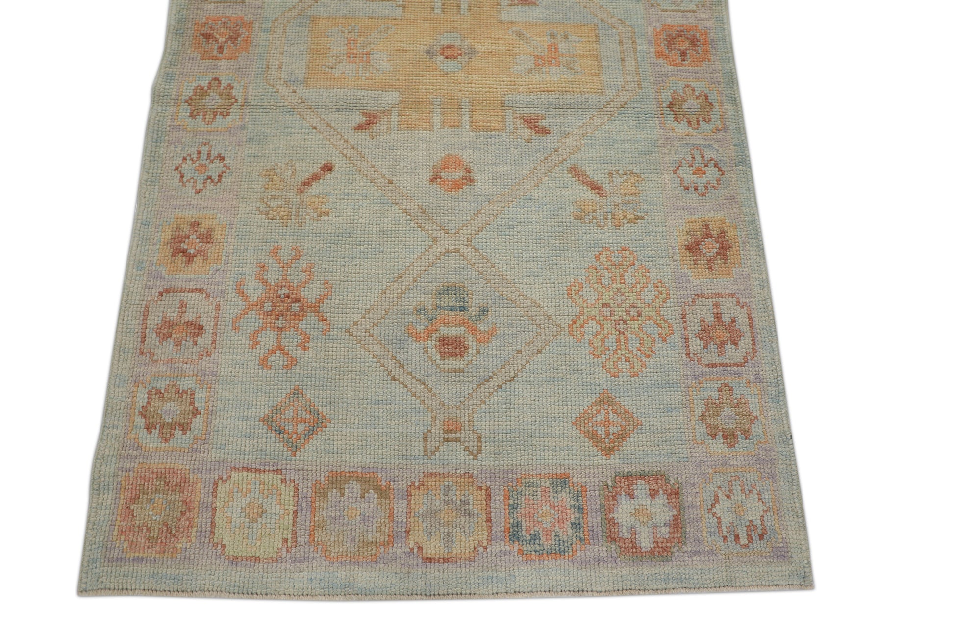 Turkish Oushak Rug 3'2" x 7' #2171
