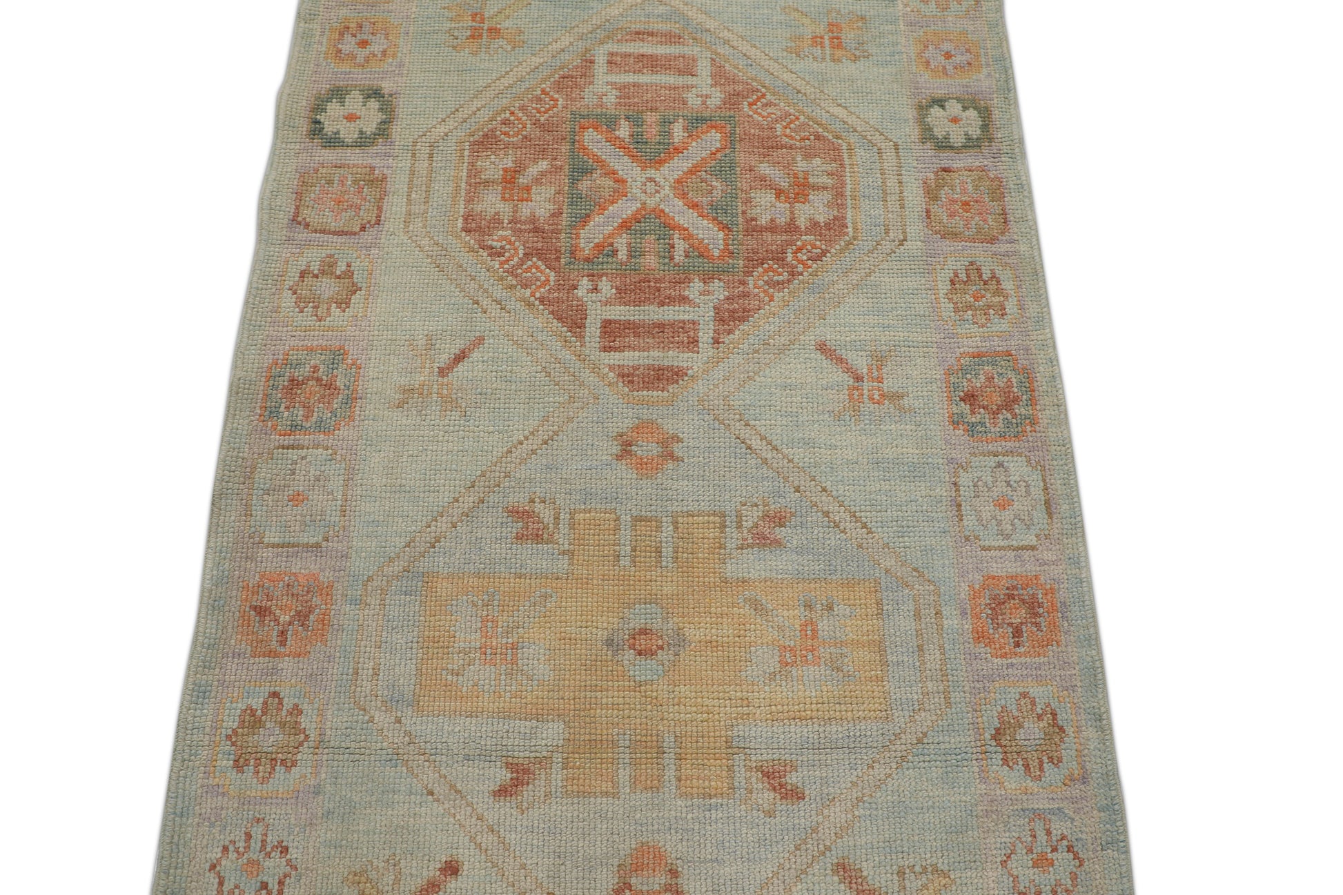 Turkish Oushak Rug 3'2" x 7' #2171
