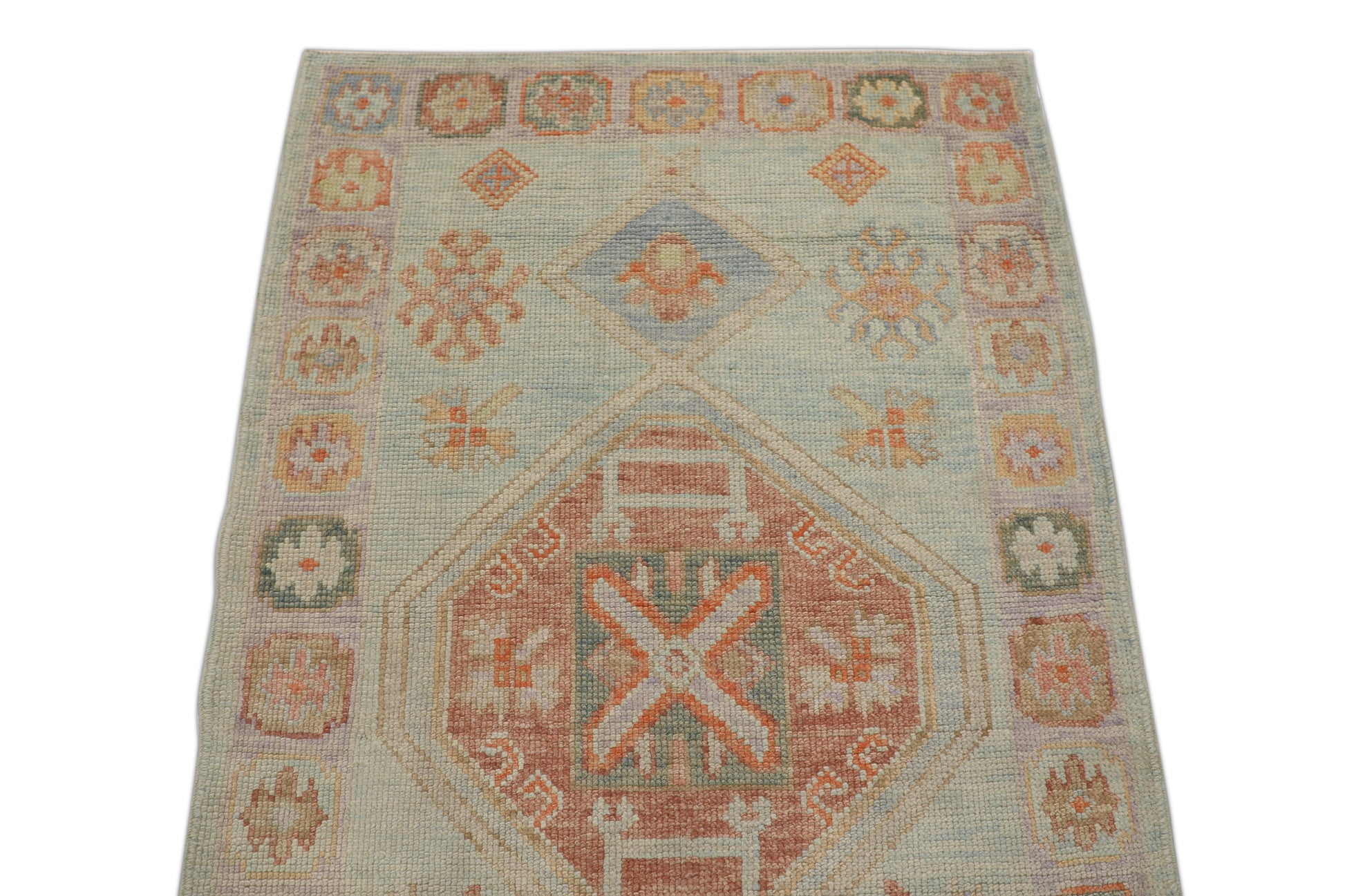 Turkish Oushak Rug 3'2" x 7' #2171