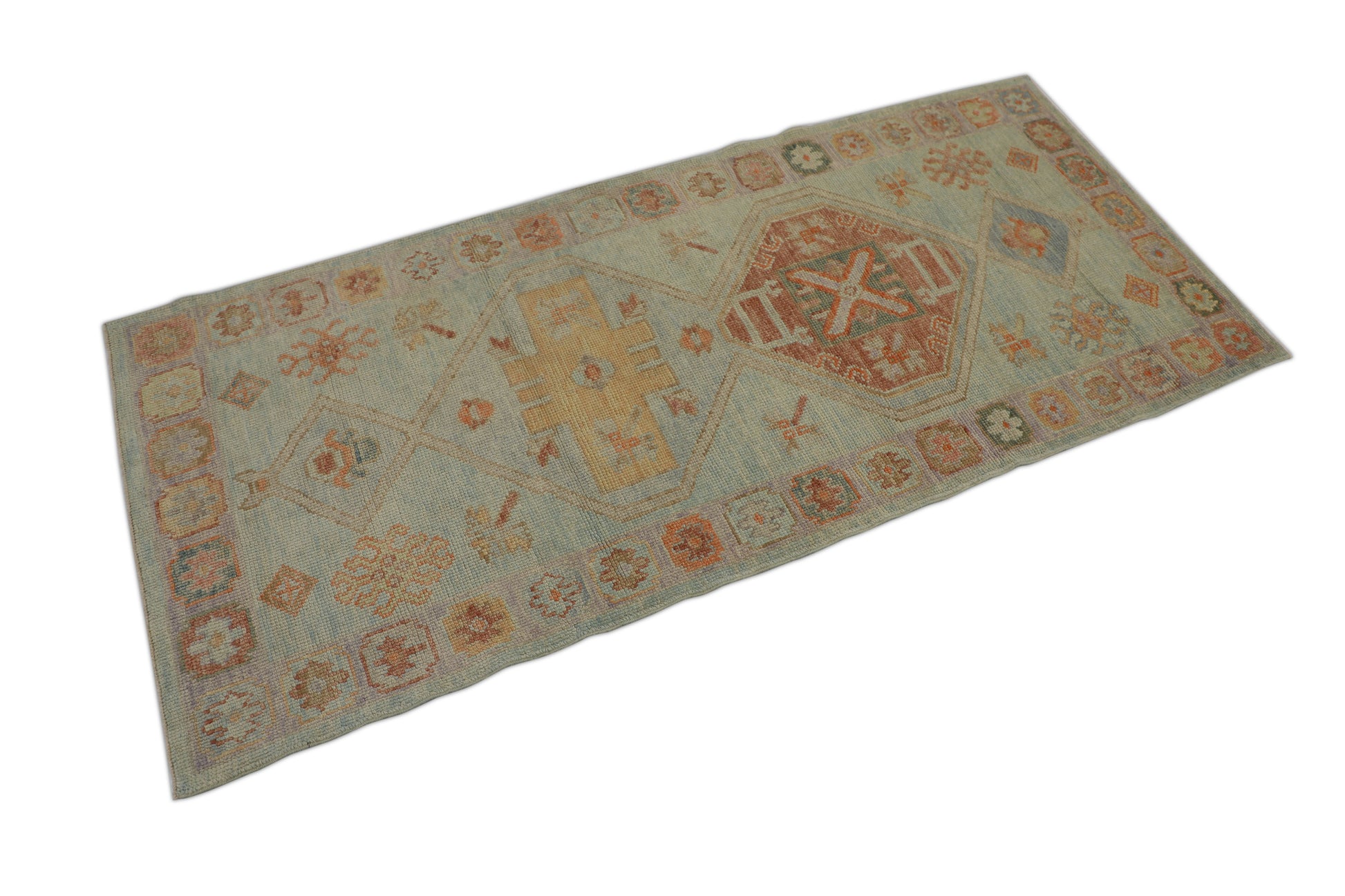 Turkish Oushak Rug 3'2" x 7' #2171