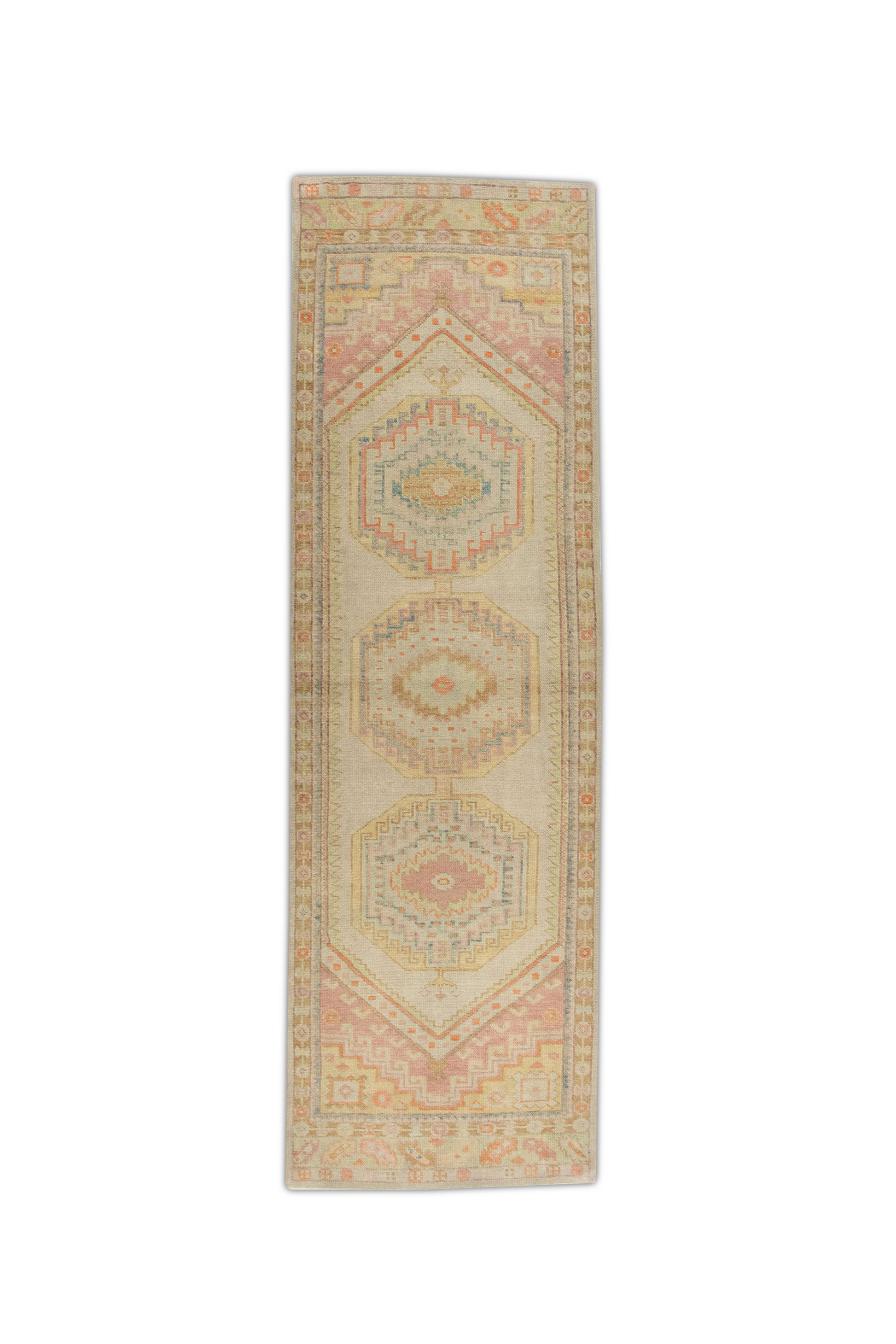 Turkish Oushak Rug 3'2" x 10'2" #876