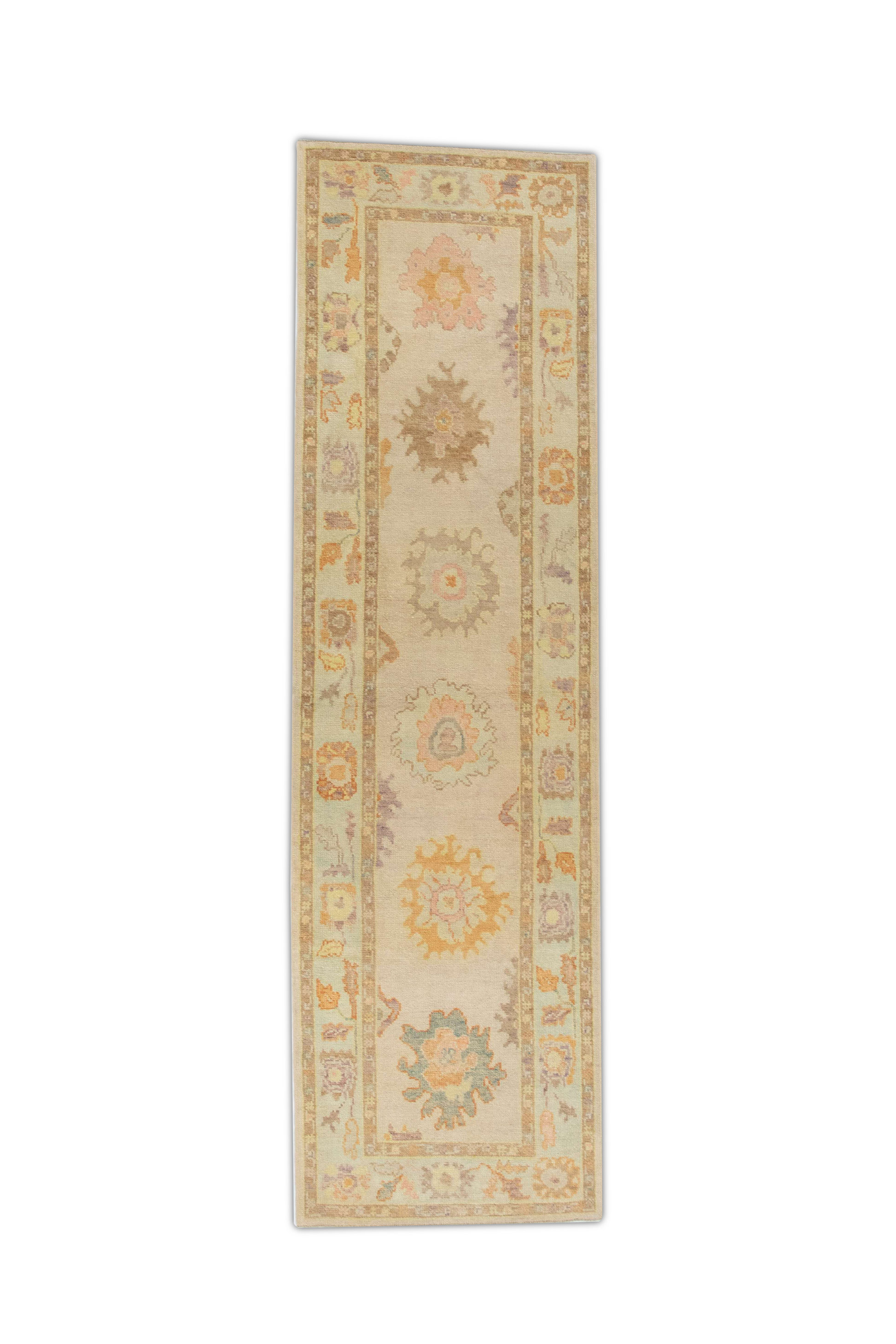 Turkish Oushak Rug 3' x 10'7" #1261