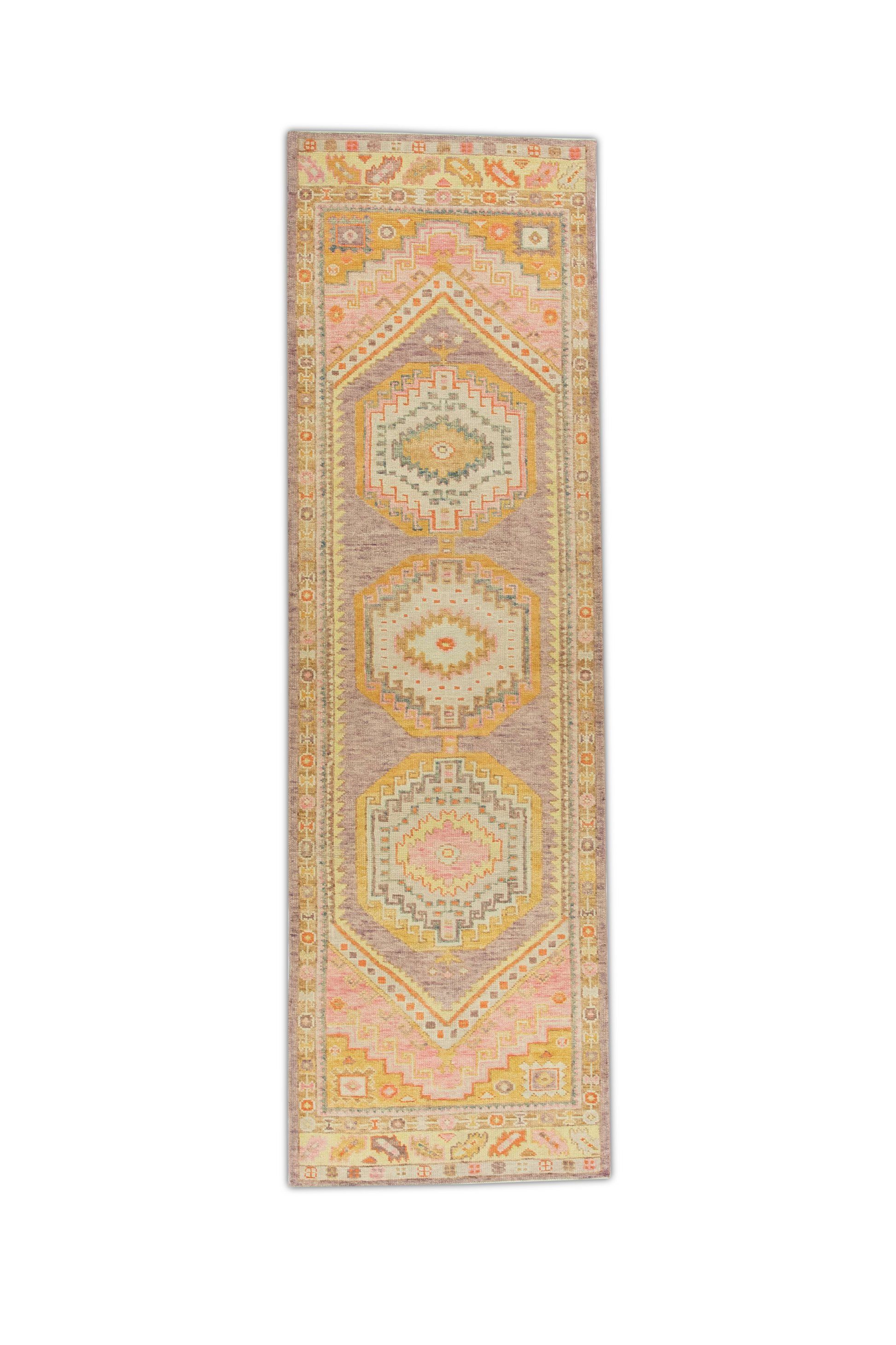 Turkish Oushak Rug 3' x 10'2" #1154
