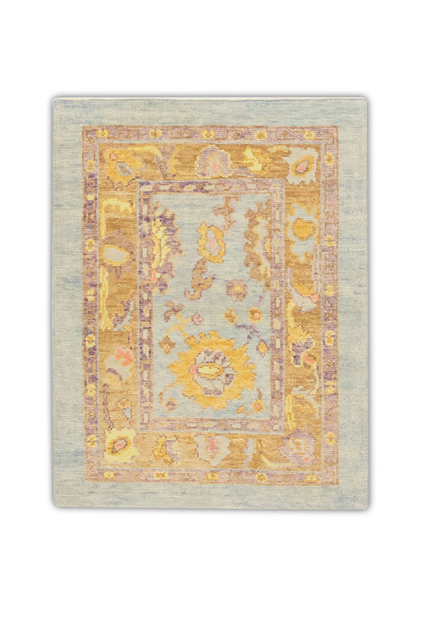 Turkish Oushak Rug 3' x 3'11" #805