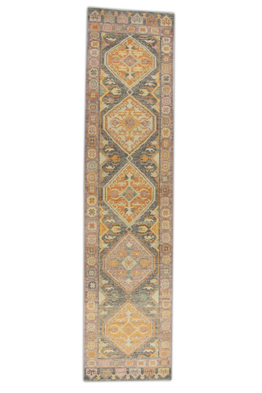 #1263 Turkish Oushak 3' x 12'5"