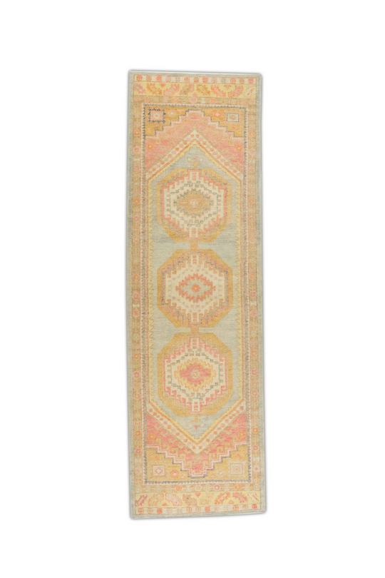 #1493 Turkish Oushak 3'1" x 10'1"