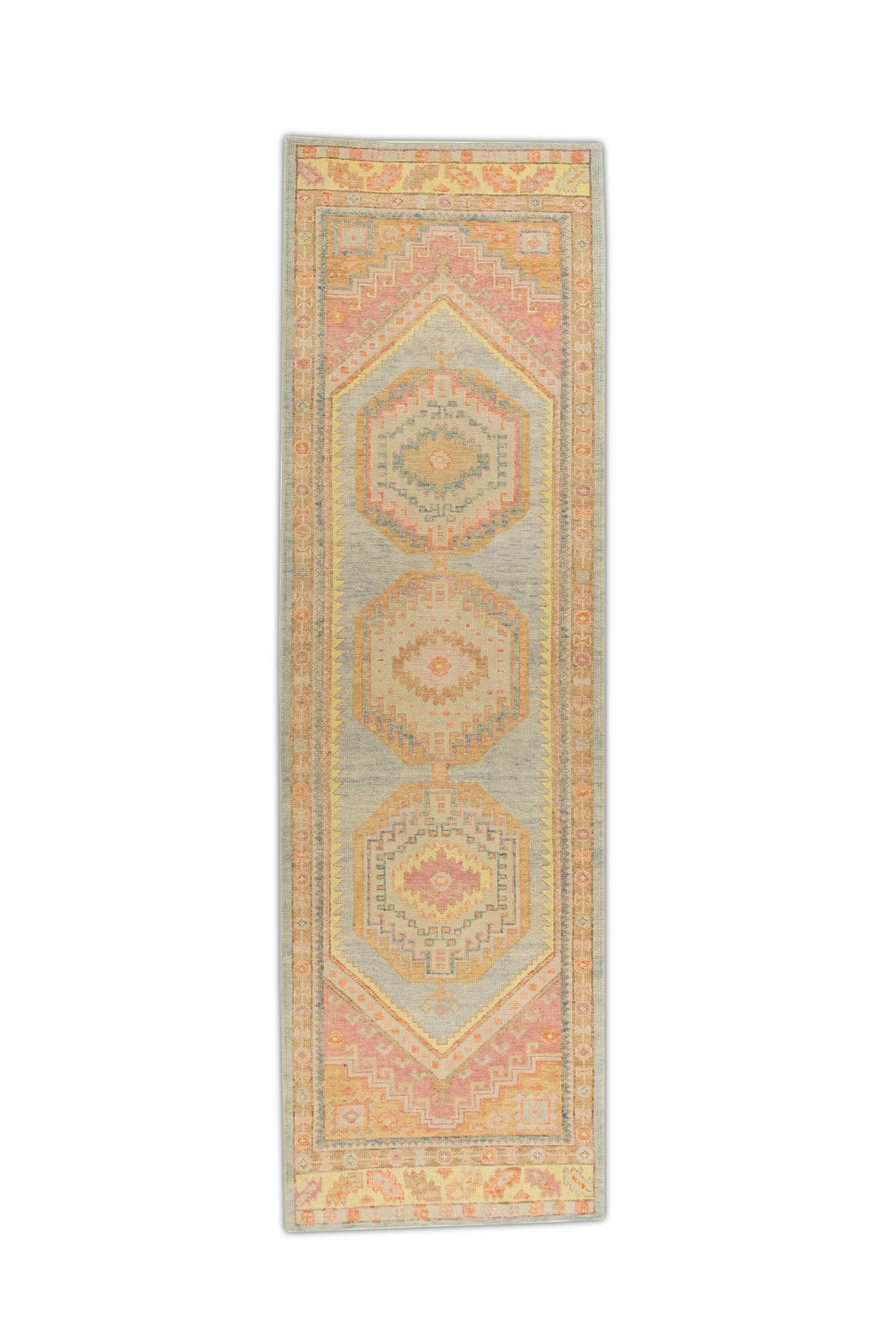 Turkish Oushak Rug 3'2" x 10'8" #1214