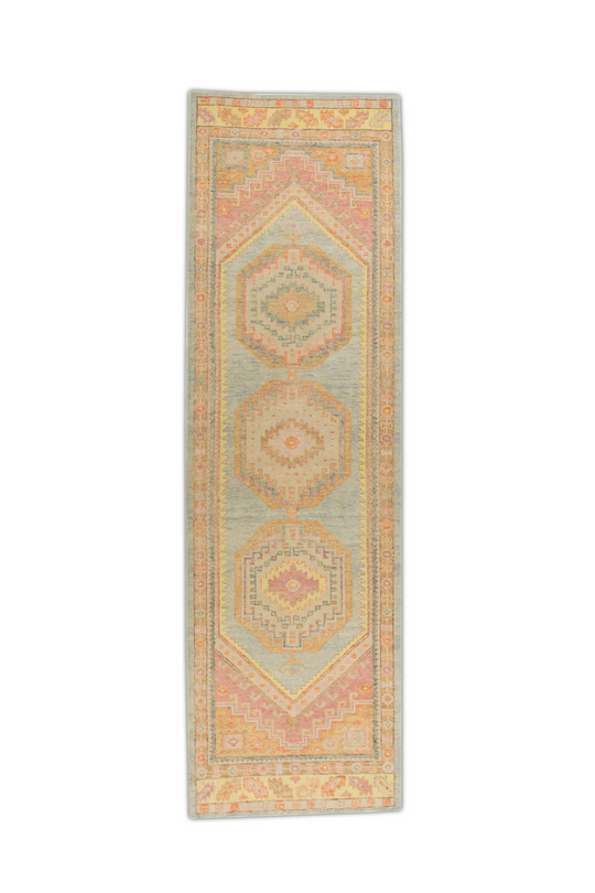 #1214 Turkish Oushak 3'2" x 10'8"