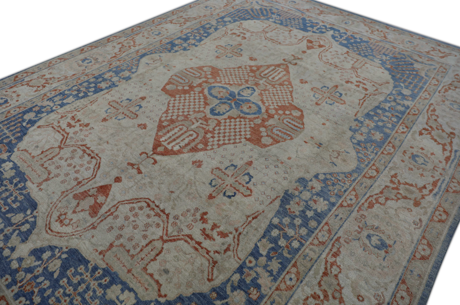 Turkish Antique Look Oushak Rug 9'10" x 13'8"  #15