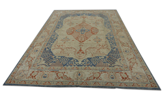 Turkish Antique Look Oushak Rug 9'10" x 13'8"  #15